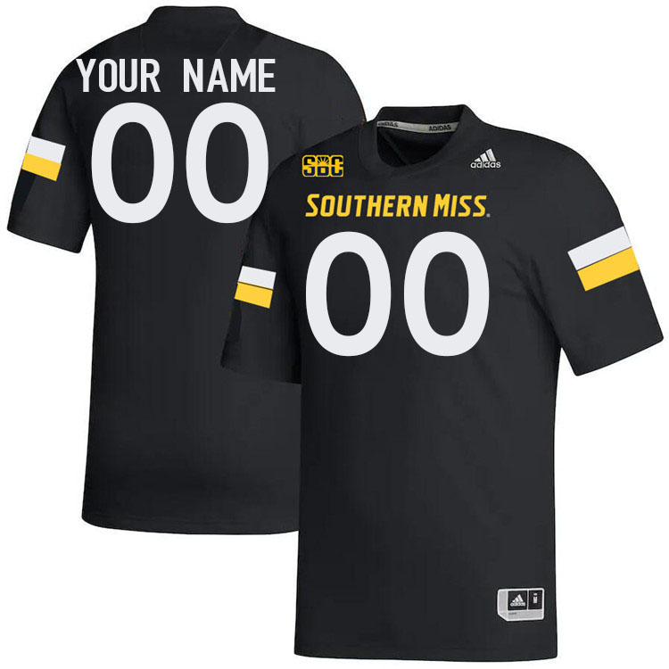 Custom Southern Miss Golden Eagles Player's Name And Number Football Jersey-Black